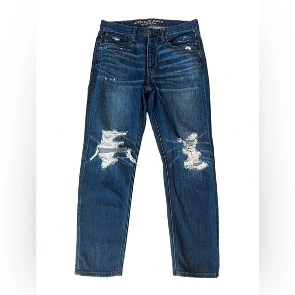 American eagle jeans 
Vintage high rise 
Size 6 
Waist 14 1/2”
Inseam 25” - Picture 1 of 6